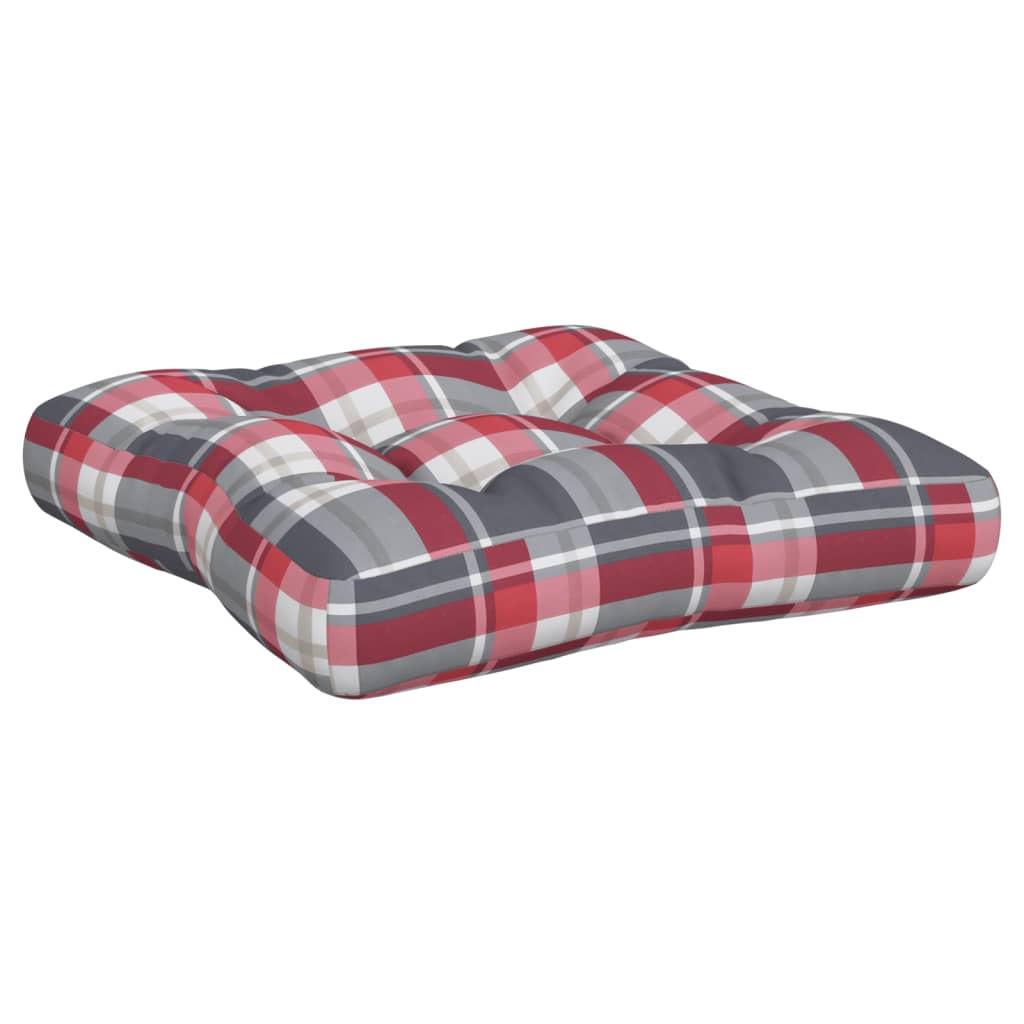 vidaXL Palečių pagalvėlės, 3vnt., raudonos spalvos, audinys, languotos