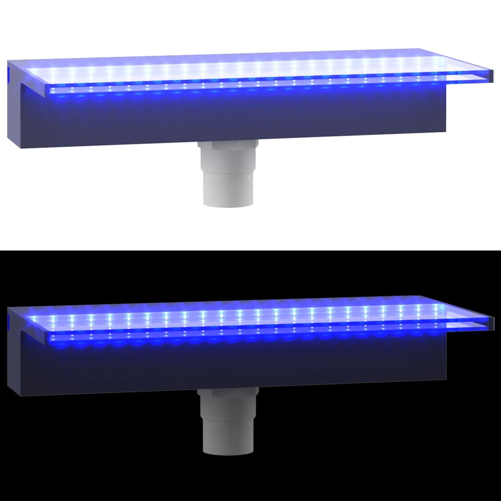 vidaXL Krioklys su įvairių spalvų LED lemputėmis, 45cm, akrilas