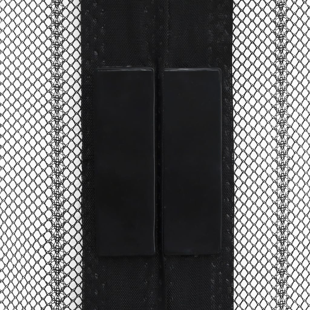 vidaXL Tinkleliai nuo vabzdžių durims, 2vnt., juodi, 200x80cm
