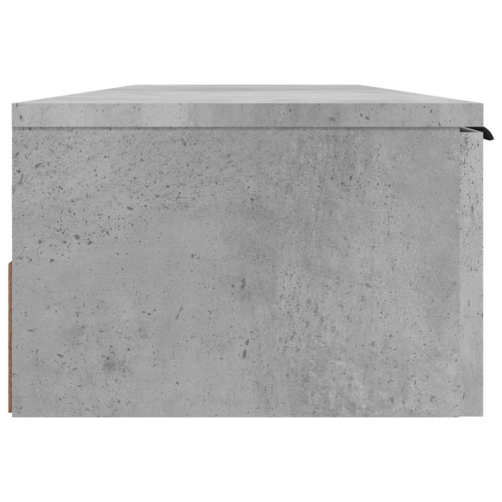 vidaXL Sieninė spintelė, betono pilka, 102x30x20cm, apdirbta mediena