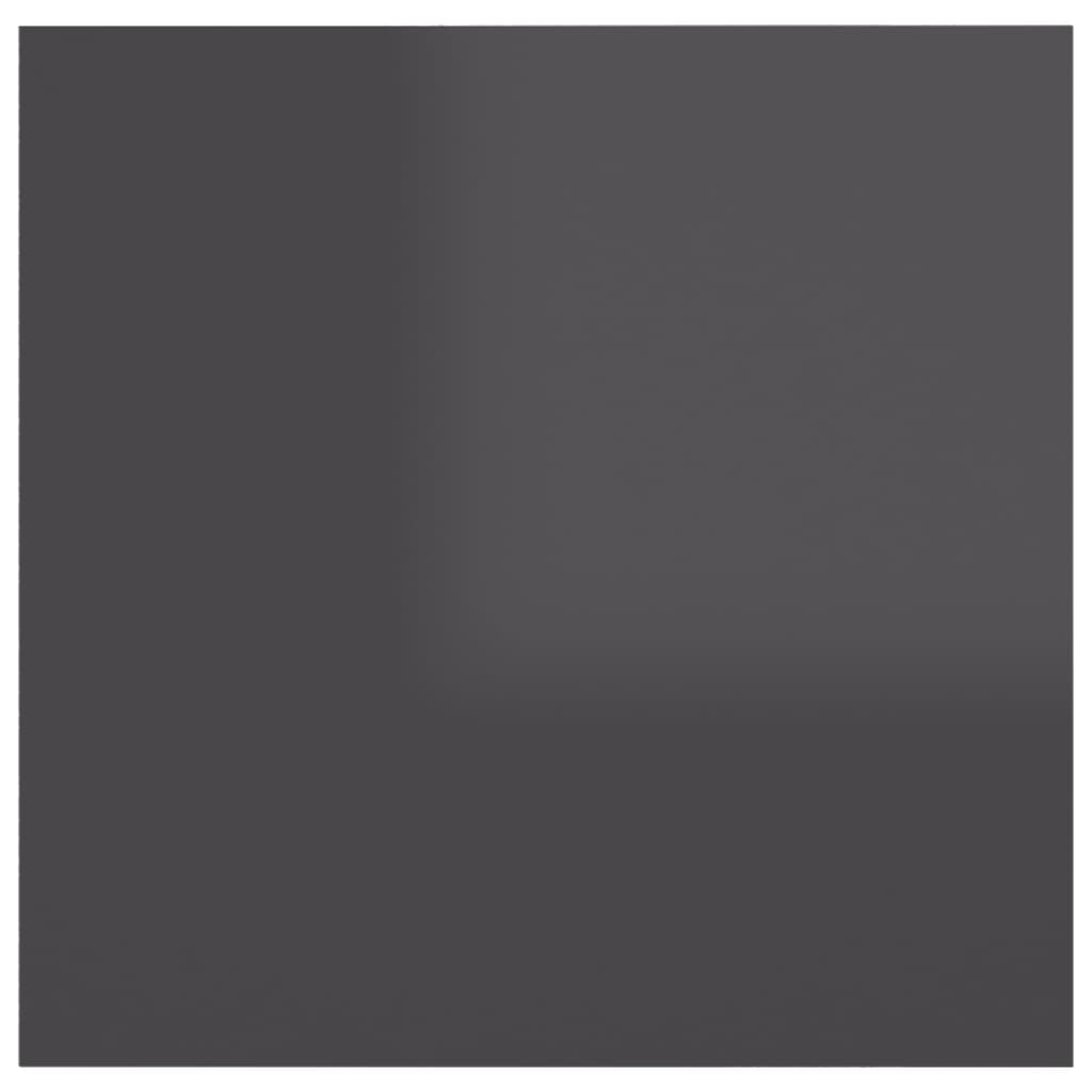 vidaXL Naktinės spintelės, 2vnt., pilkos, 30,5x30x30cm, MDP, blizgios