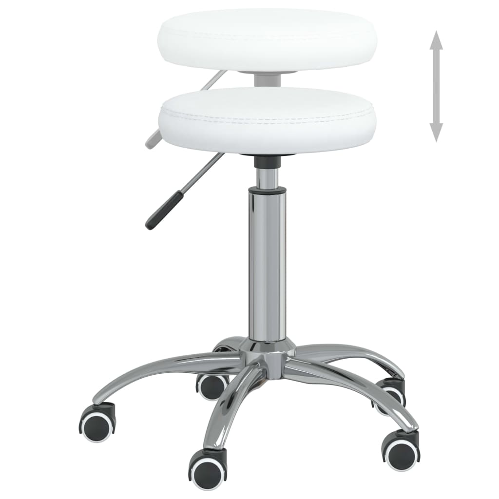 vidaXL Masažuotojo kėdė, baltos spalvos, dirbtinė oda (333151)