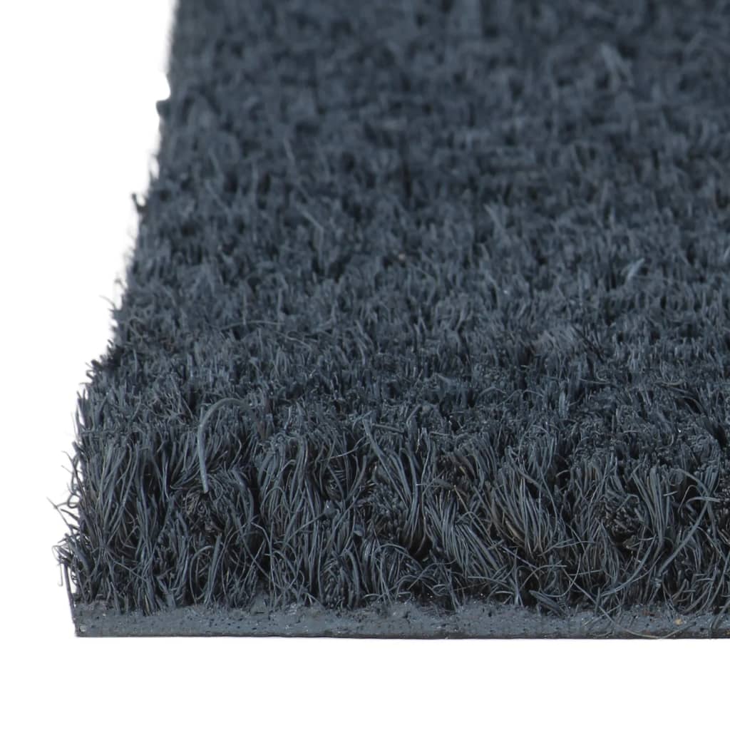 vidaXL Durų kilimėlis, tamsiai pilkas, 60x90cm, kokoso pluoštas