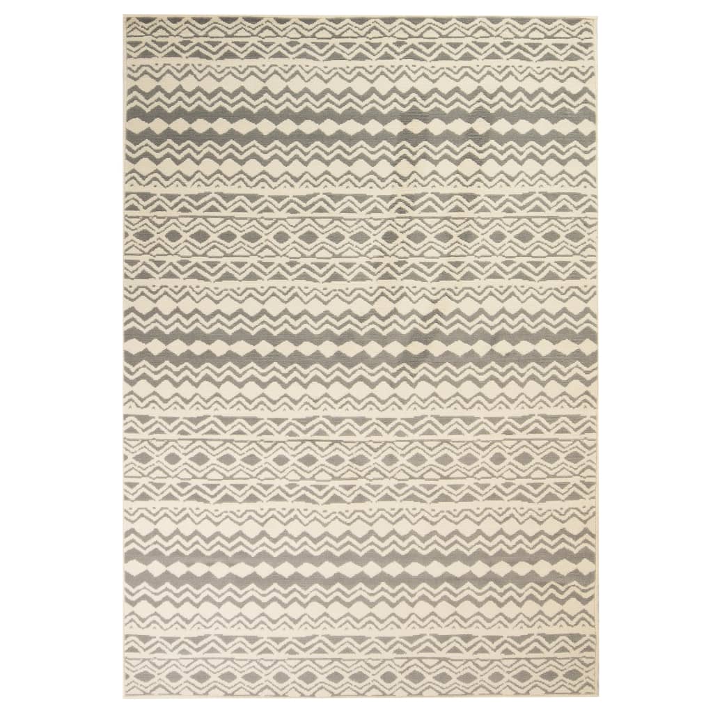 vidaXL Modernus kilimas, tradic. raštas, 80x150cm, smėlio/pilkas