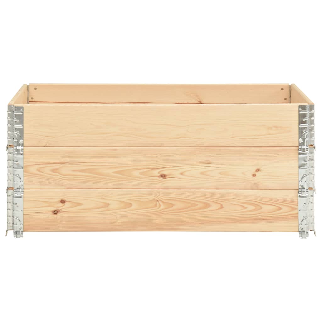 vidaXL Padėklų apvadai, 3vnt., 100x150cm, pušies medienos masyvas