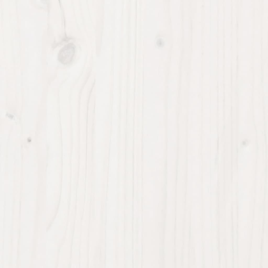 vidaXL Sodinimo stalas su lentyna, baltas, 108x50x75cm, pušies masyvas