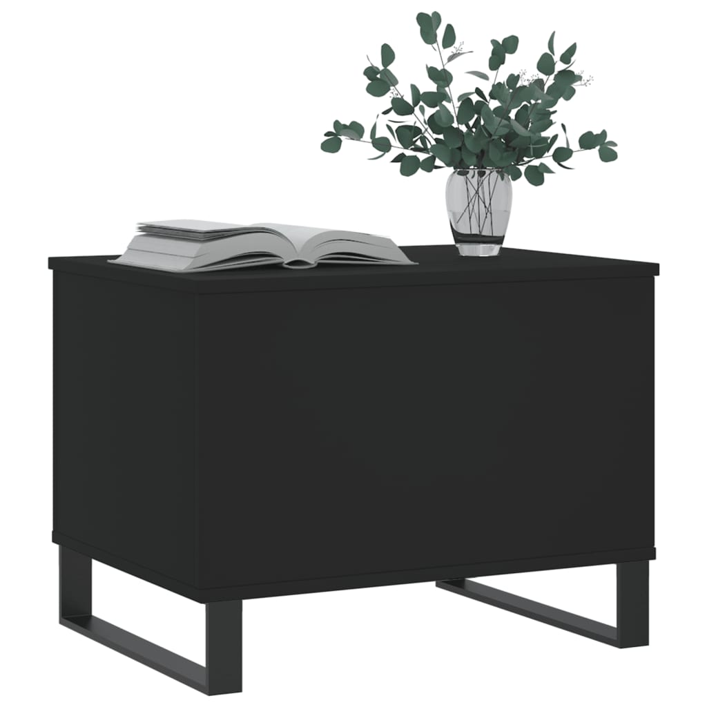 vidaXL Kavos staliukas, juodos spalvos, 60x44,5x45cm, apdirbta mediena
