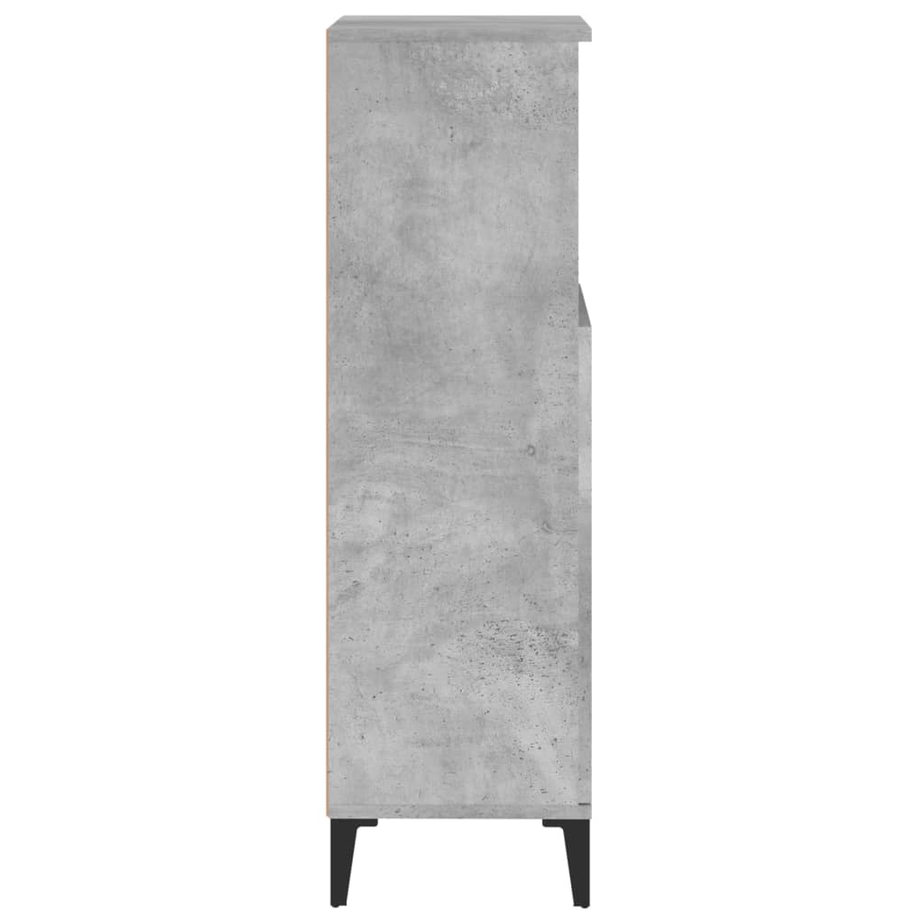 vidaXL Vonios kambario spintelė, betono pilka, 30x30x100cm, mediena