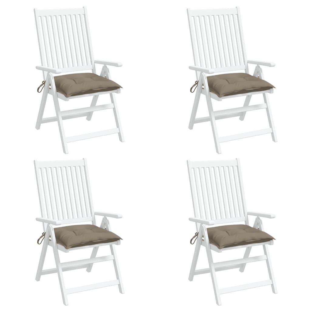 vidaXL Kėdės pagalvėlės, 4vnt., taupe, 40x40x7cm, oksfordo audinys