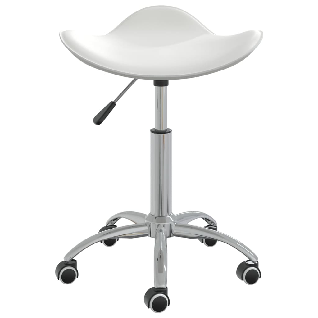 vidaXL Pasukama valgomojo kėdė, baltos spalvos, dirbtinė oda (323683)