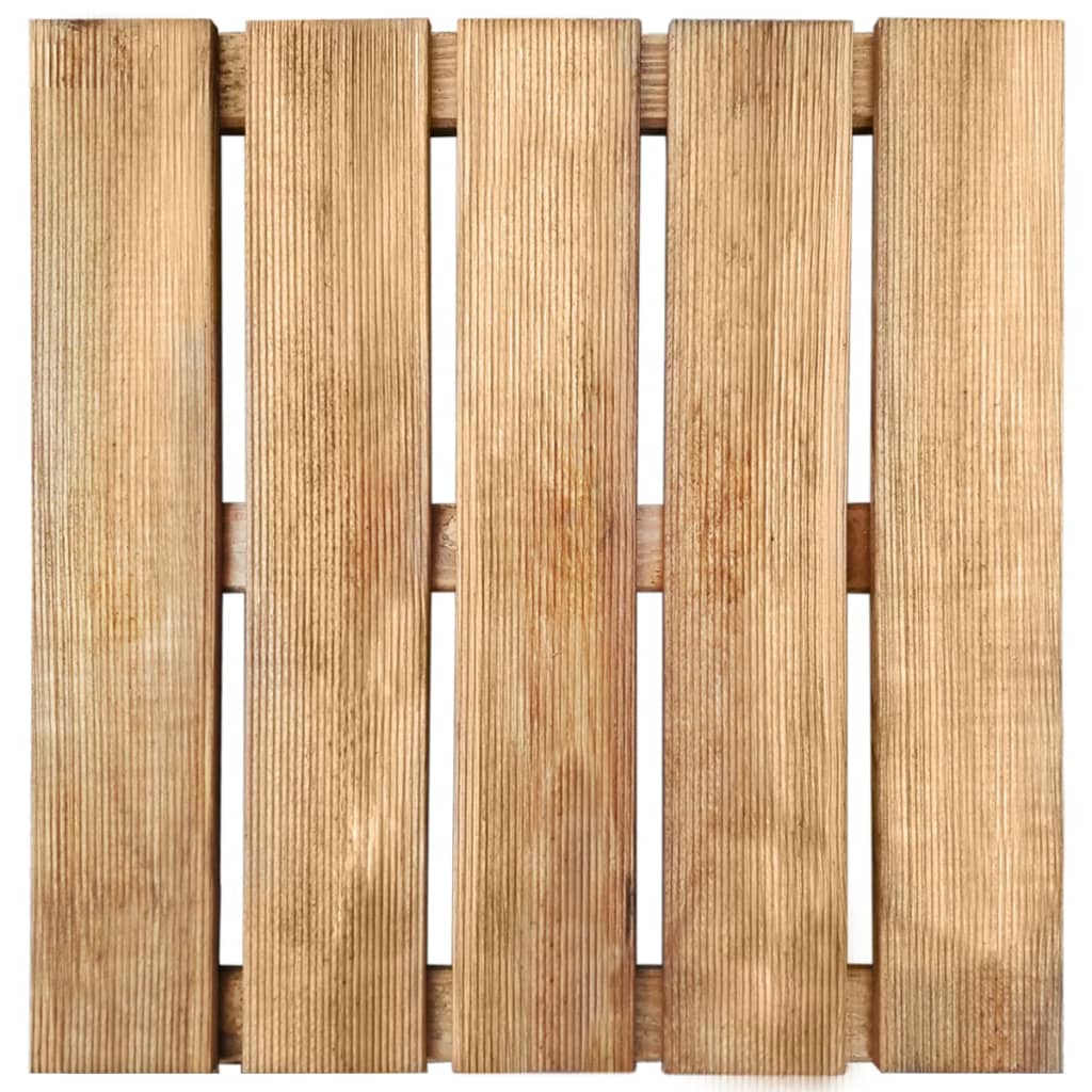 vidaXL Grindų plytelės, 24vnt., rudos spalvos, 50x50cm, mediena