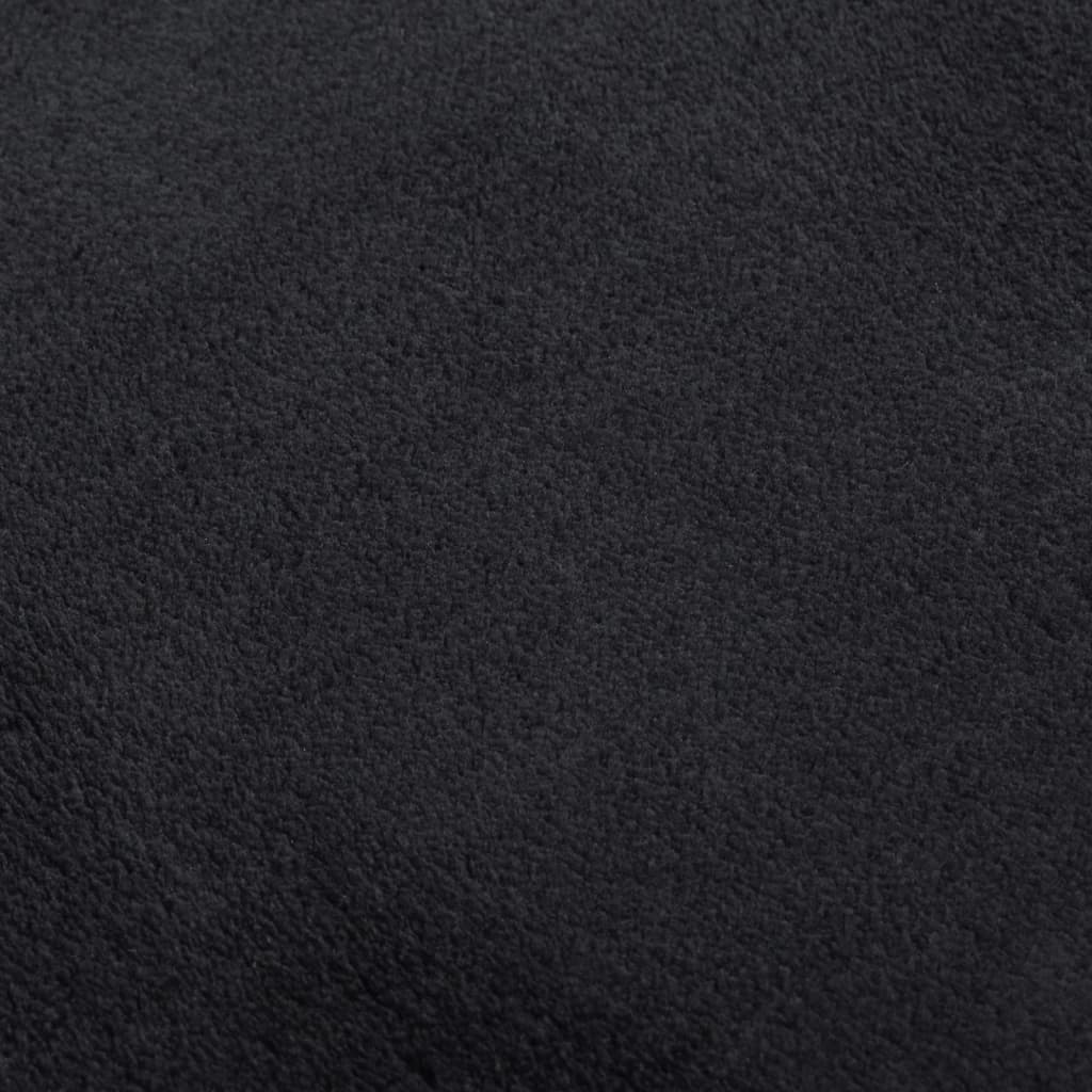 vidaXL Kilimas, juodas, 80x150cm, skalbiamas, trumpi šereliai