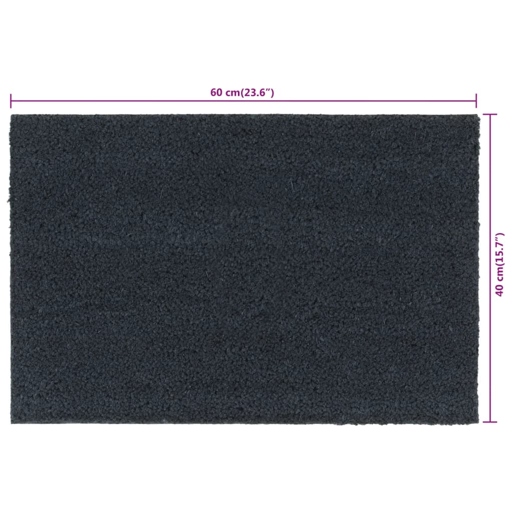 vidaXL Durų kilimėliai, 5vnt., tamsiai pilki, 40x60cm, kokoso pluoštas
