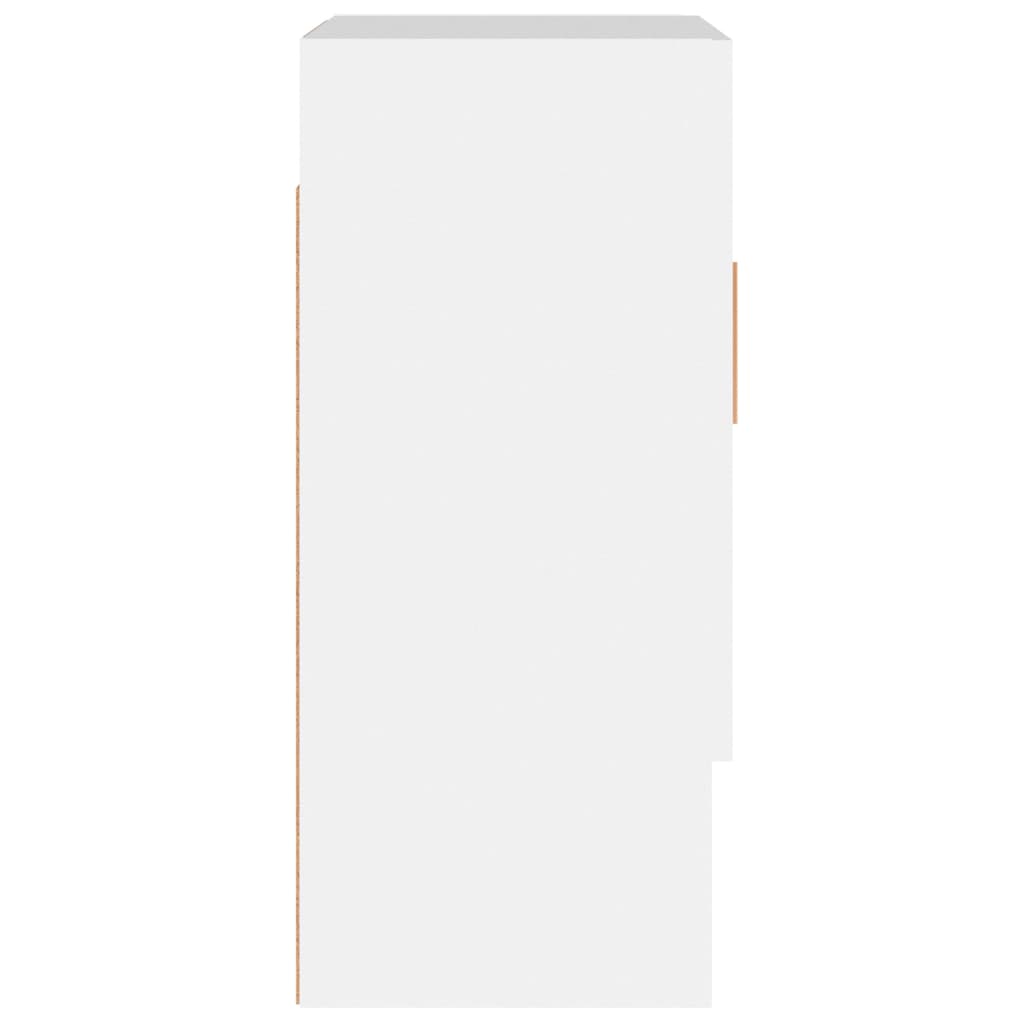 vidaXL Sieninė spintelė, balta, 60x31x70cm, apdirbta mediena