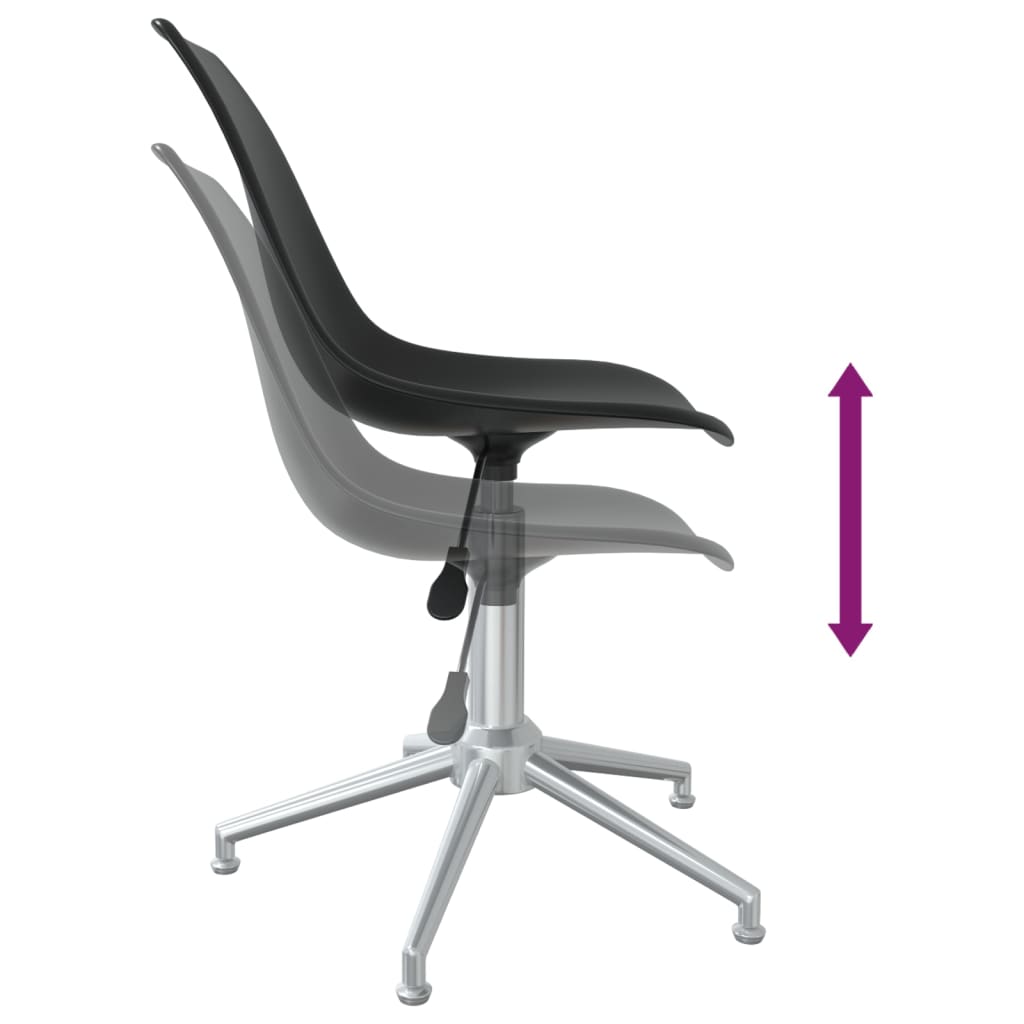 vidaXL Pasukama biuro kėdė, juodos spalvos, PP