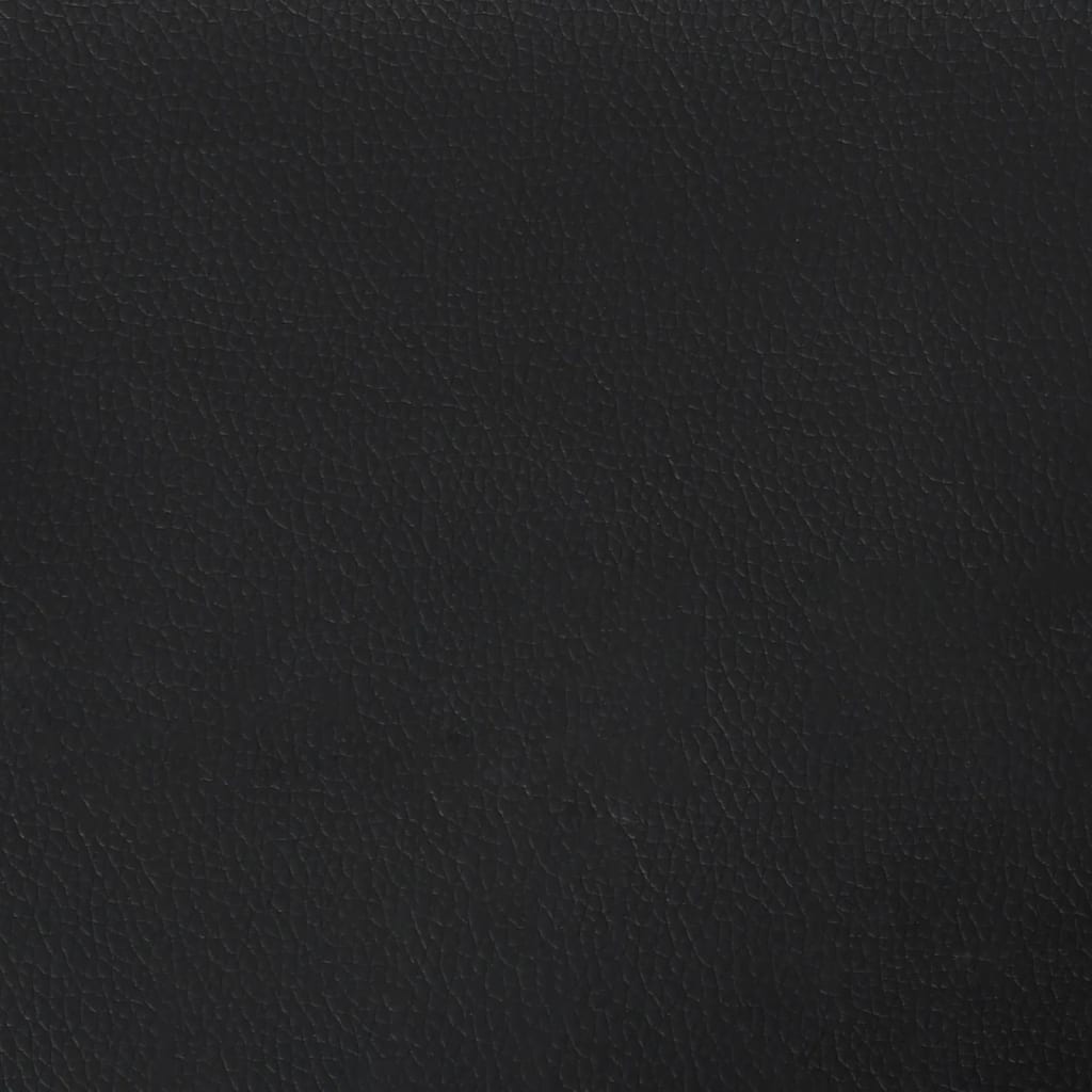 vidaXL Galvūgalis su auselėmis, juodas, 183x16x118/128cm, dirbtinė oda