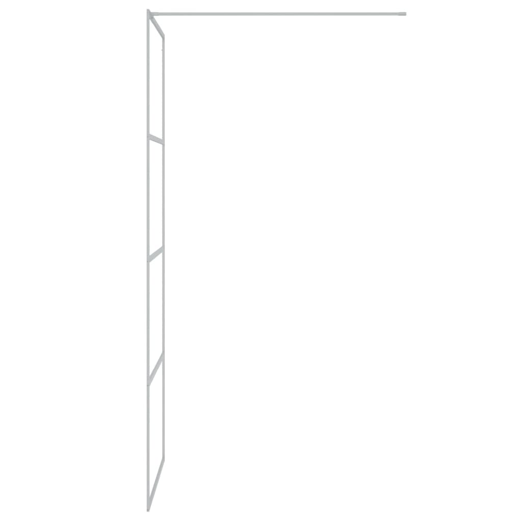 vidaXL Dušo sienelė, sidabrinė, 80x195cm, ESG stiklas, skaidri
