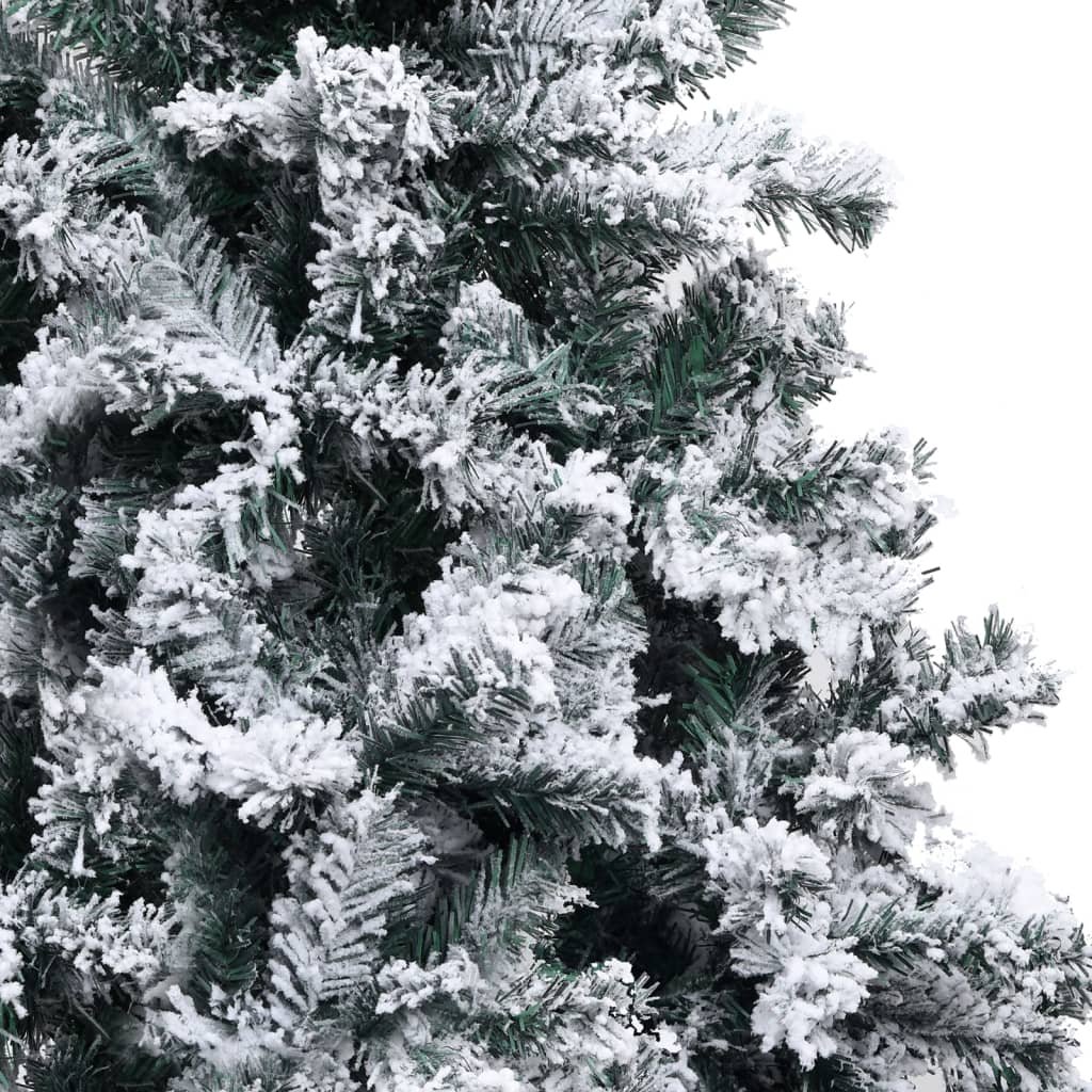 vidaXL Dirbtinė apšviesta Kalėdų eglutė su sniegu, žalia, 120cm