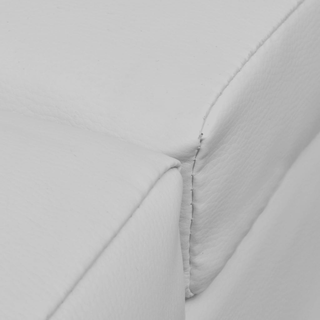vidaXL Poilsio gultas, baltas, dirbtinė oda