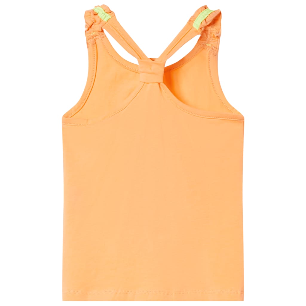 Vaikiški marškinėliai be rankovių, ryškiai oranžiniai, 92 dydžio