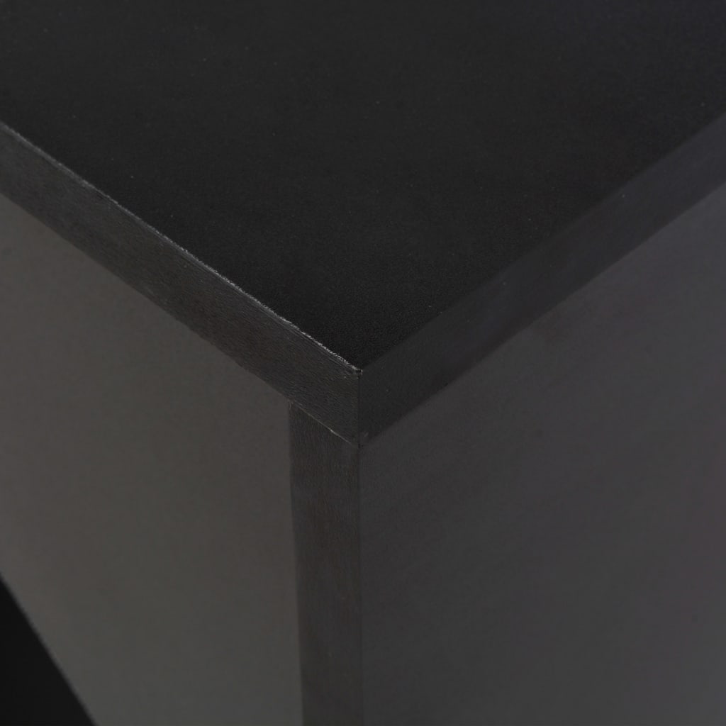 vidaXL Baro stalas su judinama lentyna, juodas, 138x39x110cm