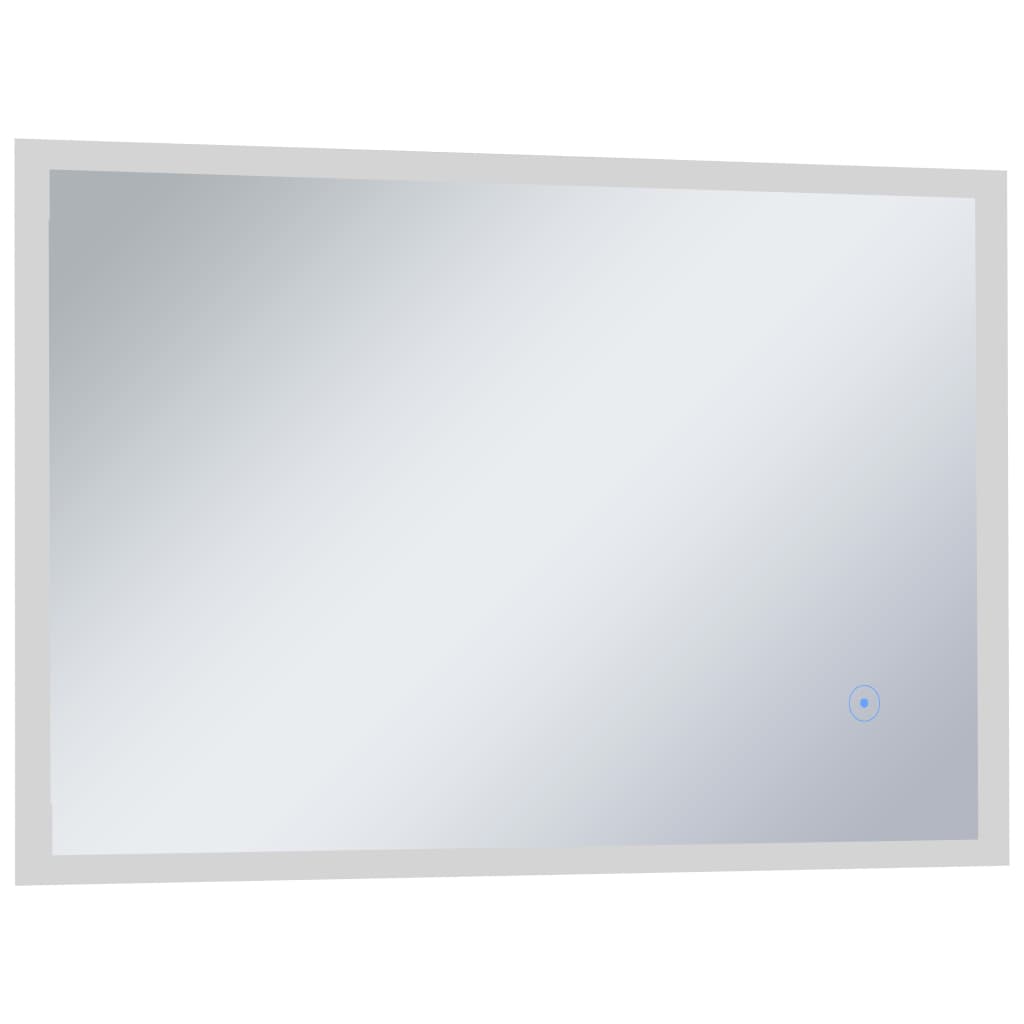 vidaXL Sieninis vonios kambario veidrodis su LED ir jutikliu, 100x60cm