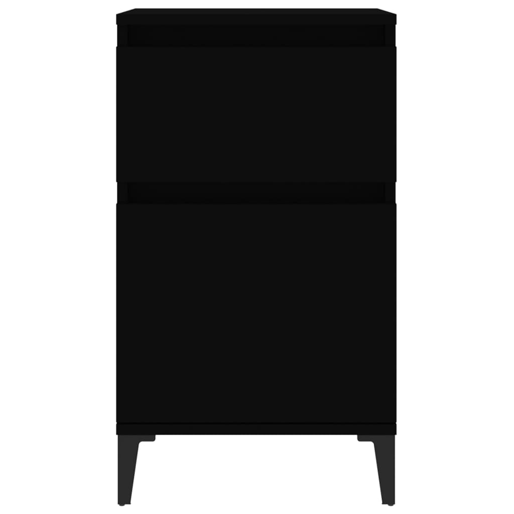vidaXL Naktinė spintelė, juodos spalvos, 40x35x70cm