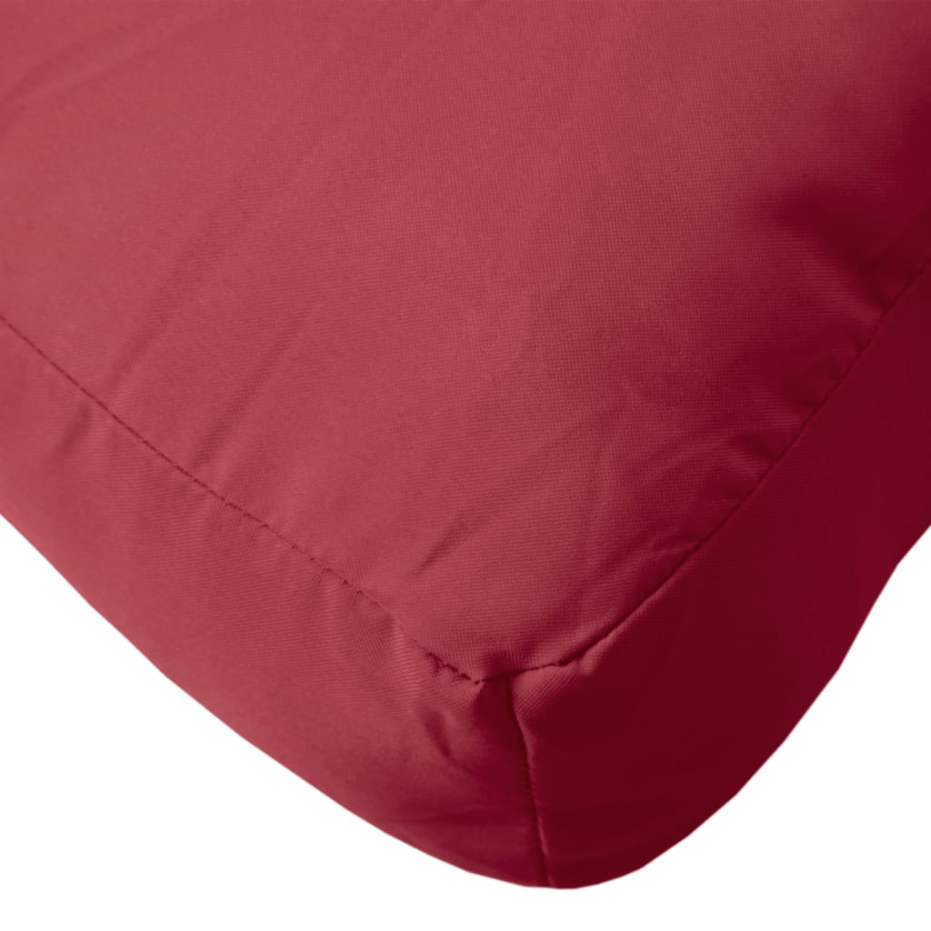 vidaXL Paletės pagalvėlė, raudonojo vyno spalvos, 50x40x12cm, audinys