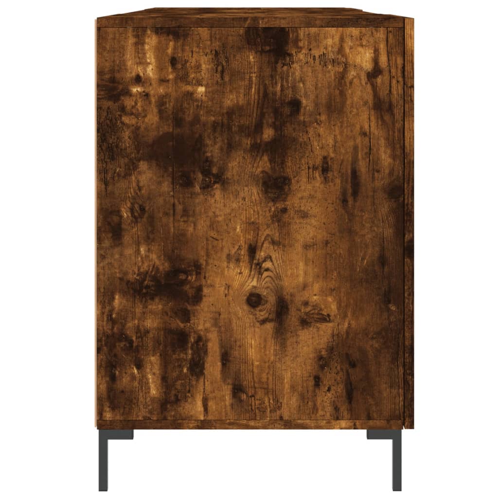 vidaXL Rašomasis stalas, dūminio ąžuolo, 140x50x75cm, apdirbta mediena