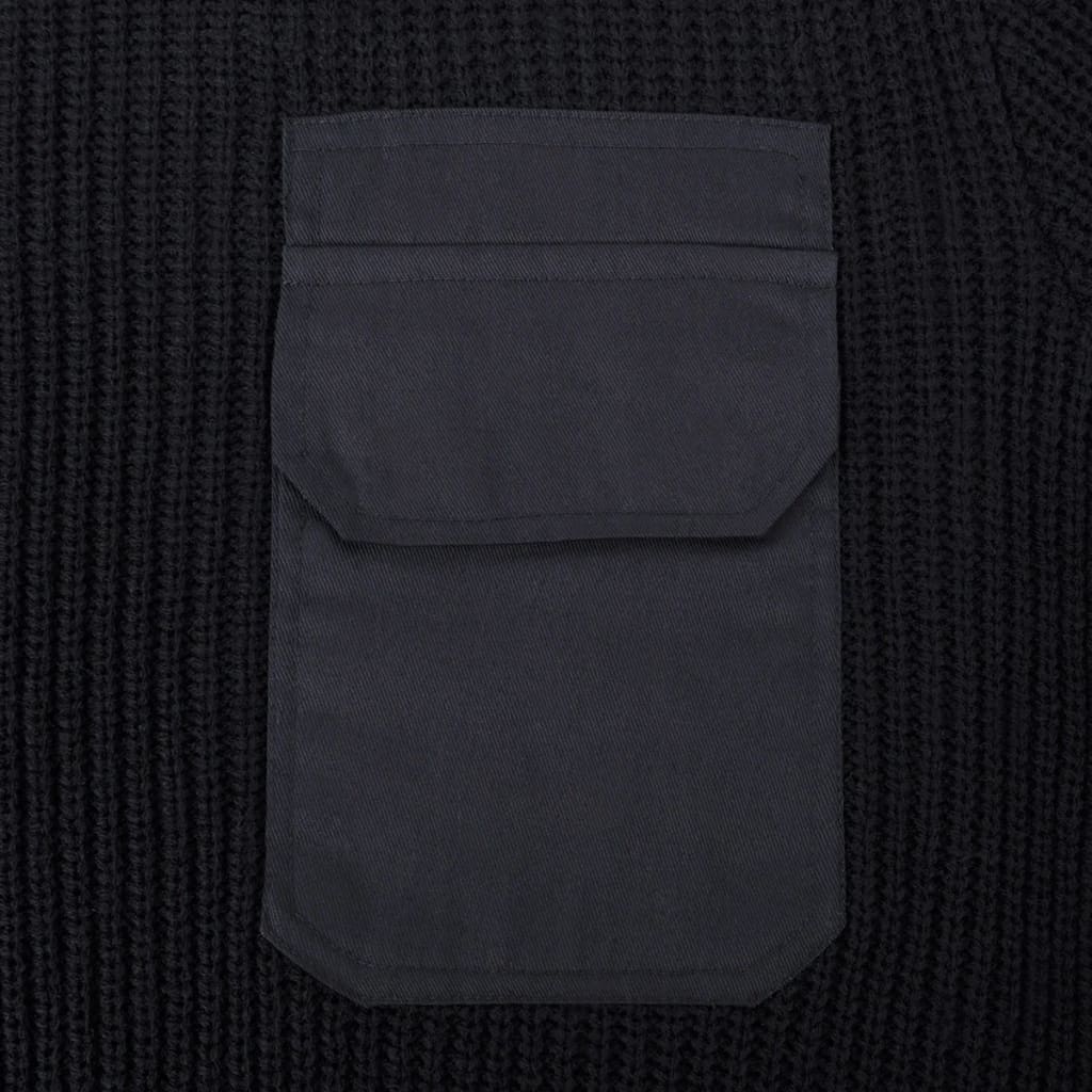 vidaXL Vyriškas darbinis megztinis, juodos spalvos, M dydis
