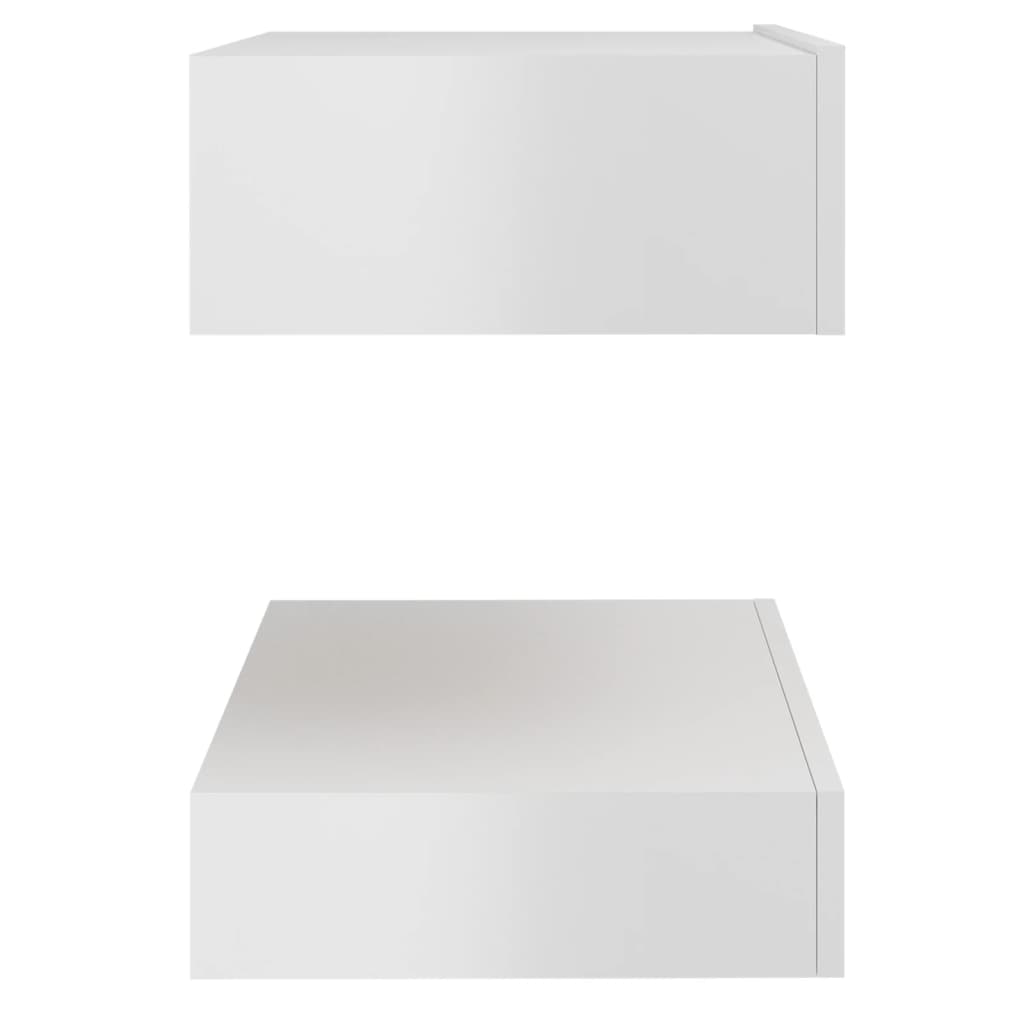 vidaXL Naktinė spintelė, blizgi balta, 60x35cm, MDP