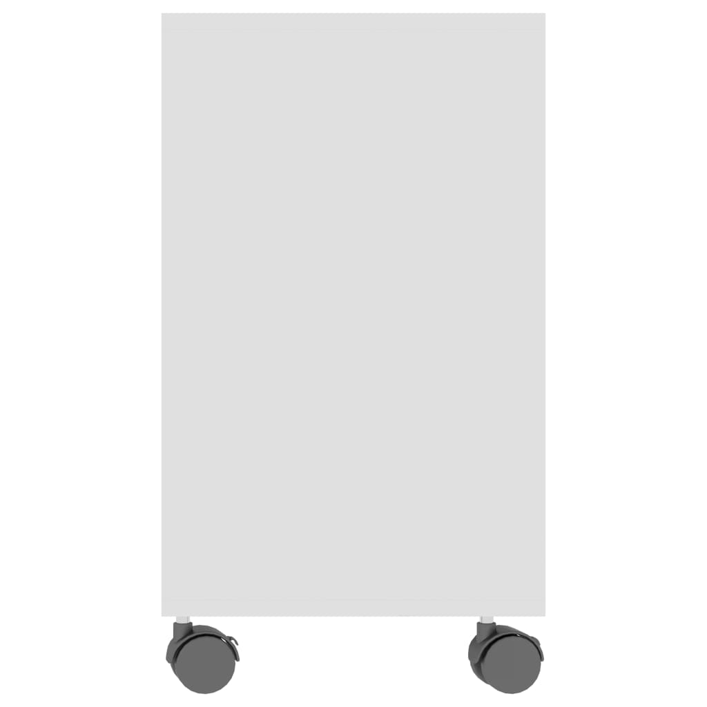 vidaXL Šoninis staliukas, baltos spalvos, 70x35x55cm, mediena