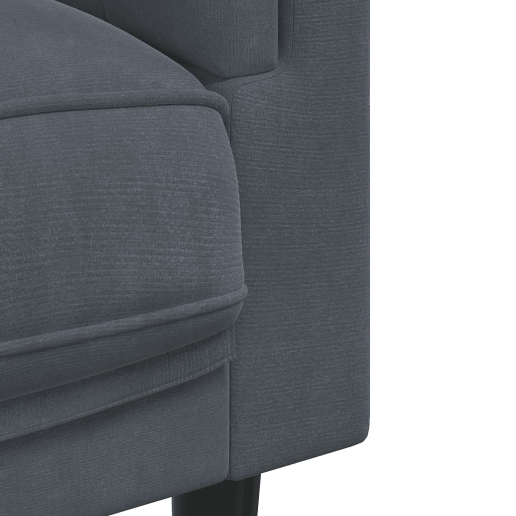vidaXL Krėslas su pagalvėle, tamsiai pilkos spalvos, aksomas