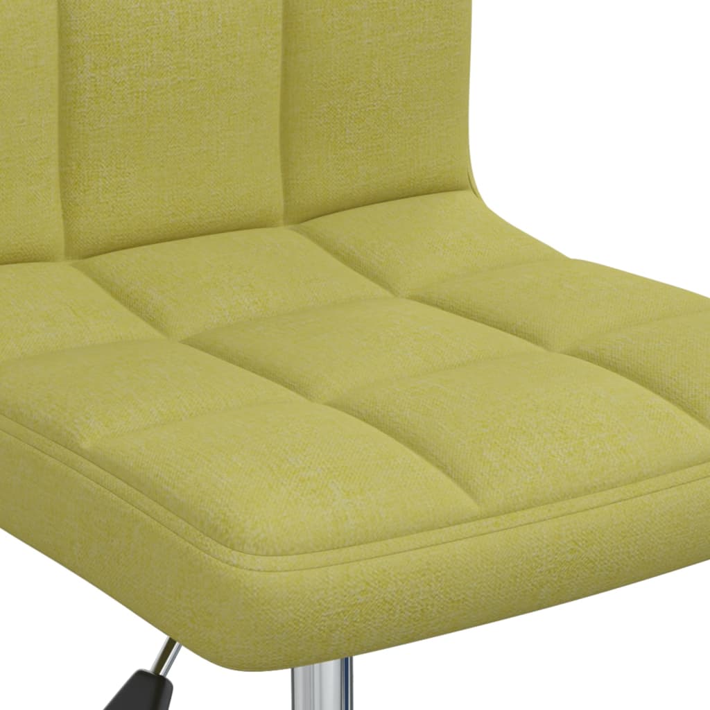 vidaXL Pasukamos valgomojo kėdės, 2vnt., žalios spalvos, audinys