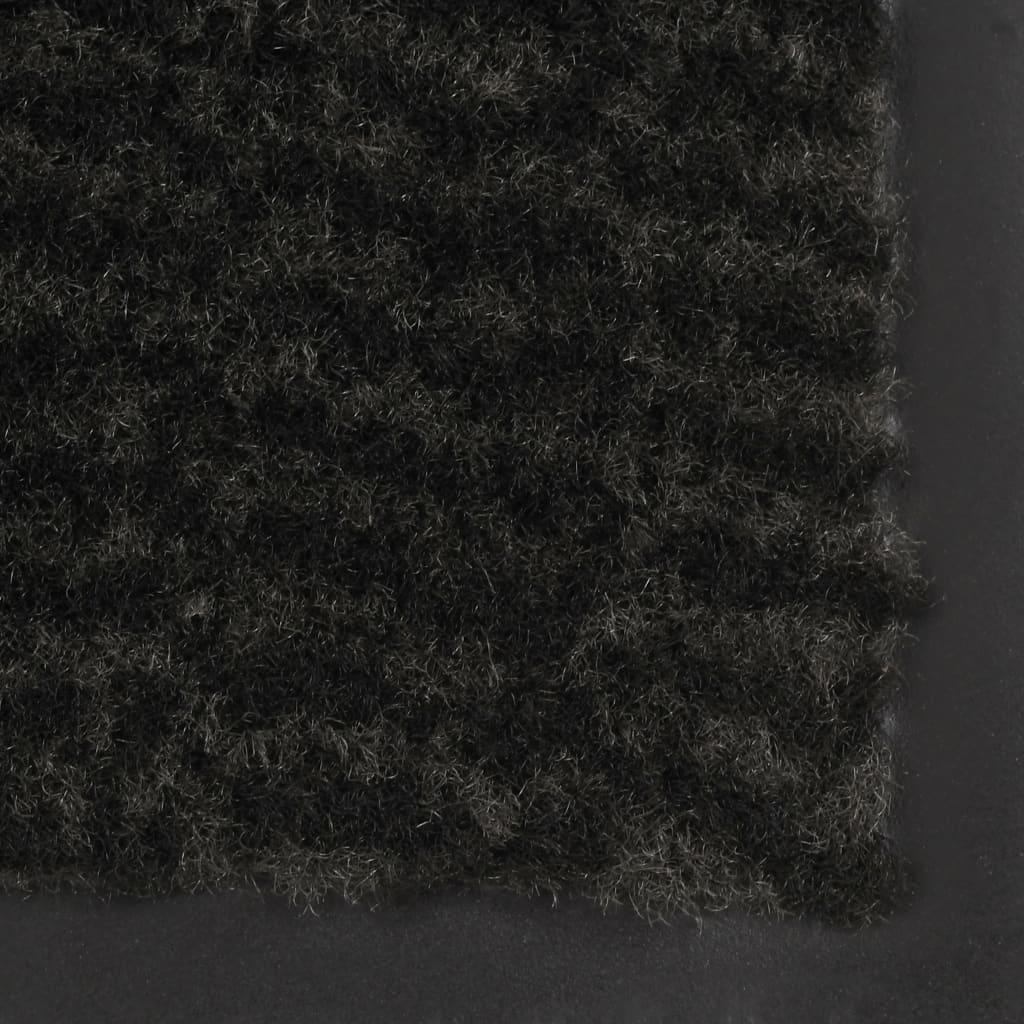 vidaXL Durų kilimėlis, kvadratinis, dygsniuotas, 40x60cm, juodas