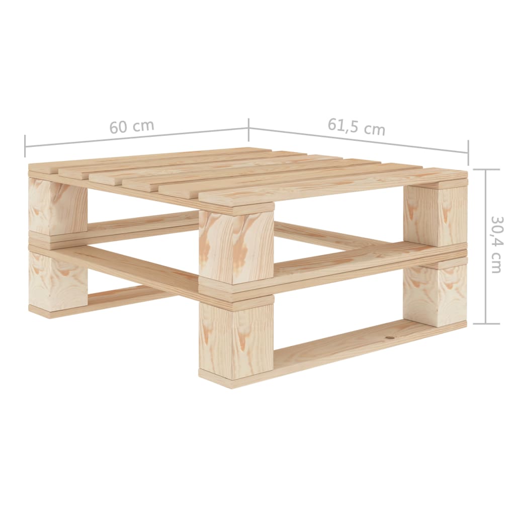 vidaXL Sodo poilsio baldų komplektas iš palečių, 6 dalių, mediena