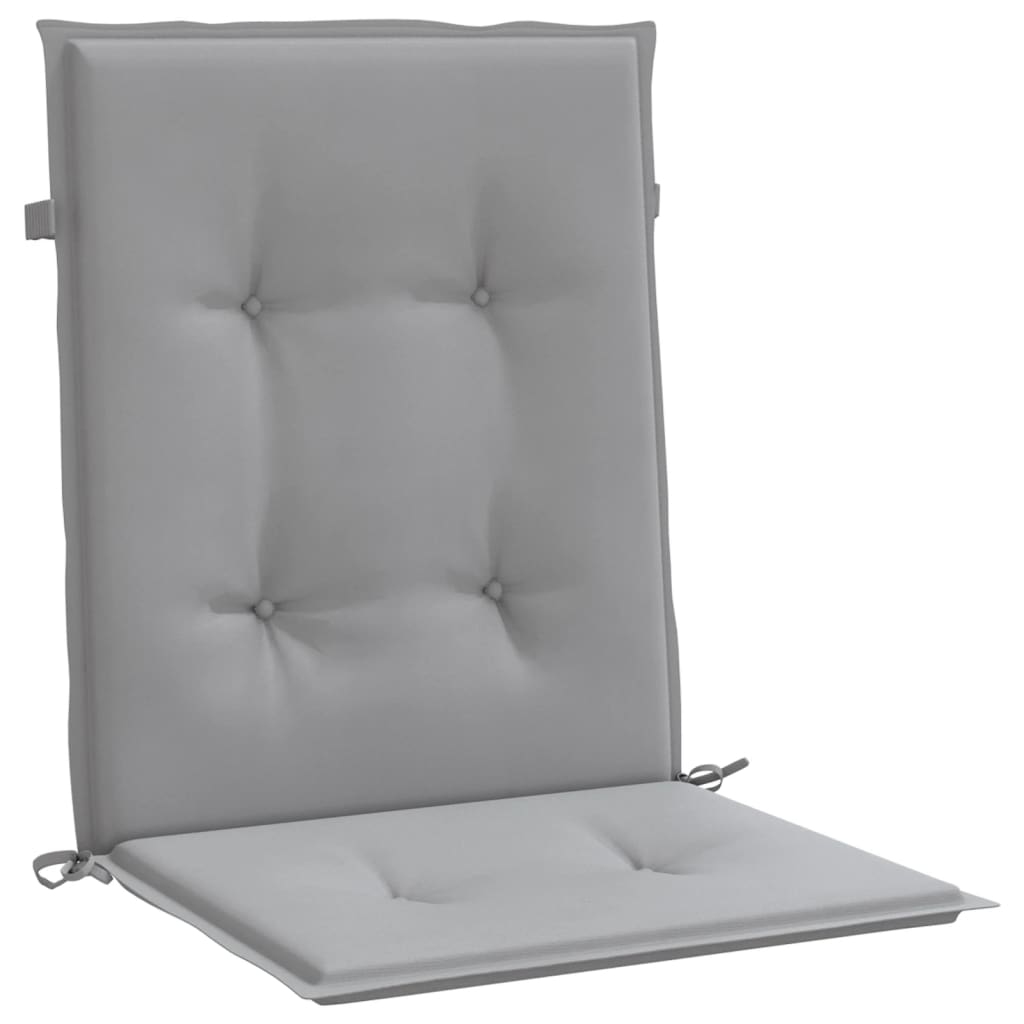vidaXL Sodo kėdės pagalvėlės, 4vnt., pilkos, audinys