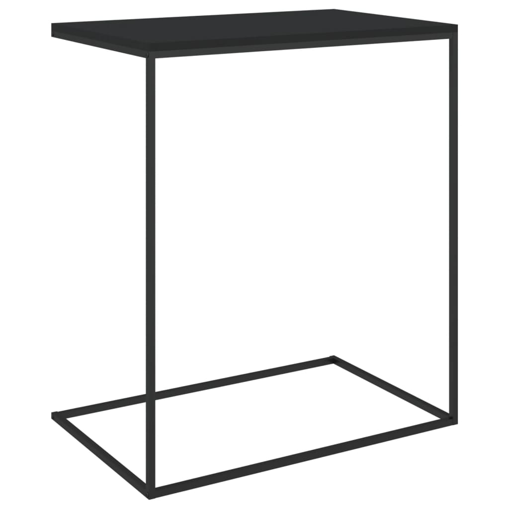 vidaXL Šoninis staliukas, juodos spalvos, 55x35x66cm, mediena