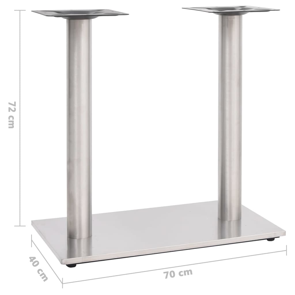 vidaXL Bistro stalo koja, sidabrinės spalvos, 70x40x72cm, plienas