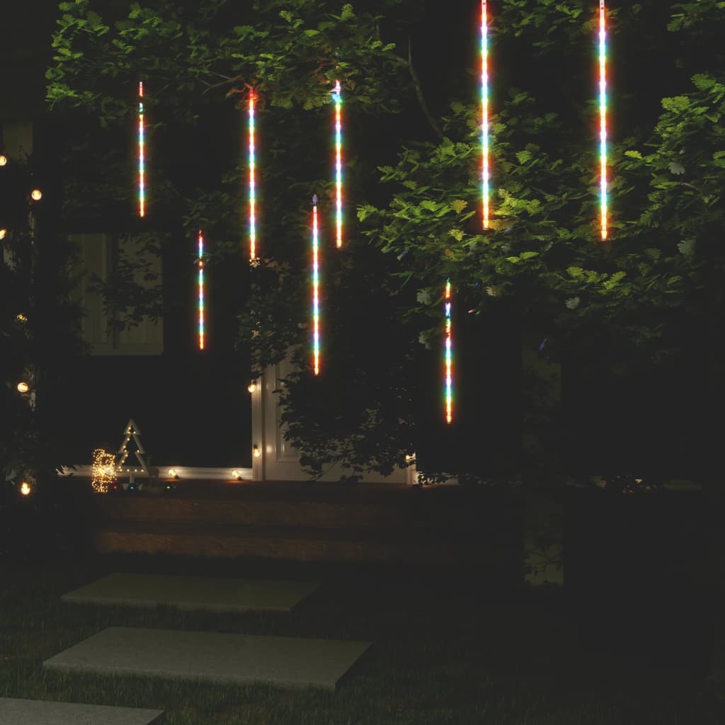 vidaXL Girlianda meteorų lietus, 8vnt., 50cm, 288 spalvotos LED
