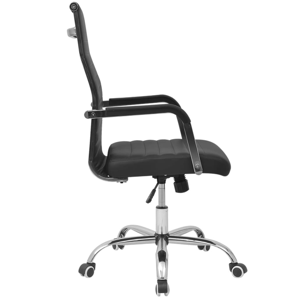 vidaXL Biuro kėdė, juoda, dirbtinė oda, 55x63cm