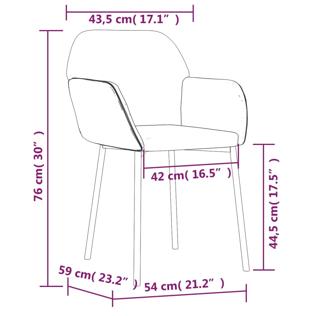 vidaXL Valgomojo kėdės, 2vnt., tamsiai pilkos, audinys/dirbtinė oda