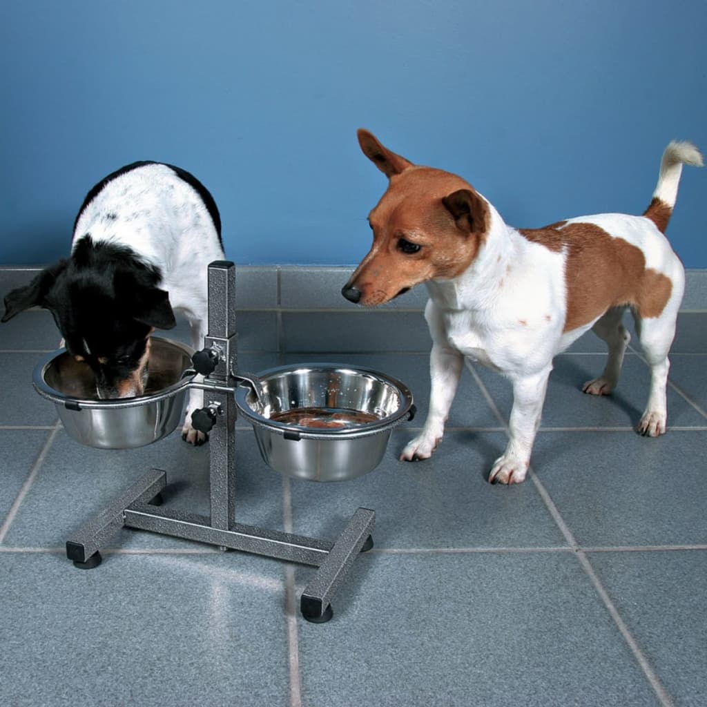 TRIXIE Reguliuojamas šuns dubenėlių stovas, 3,6 l, 20 cm, 24921