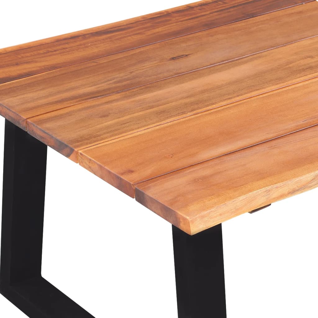 vidaXL Valgomojo stalas, akacijos mediena, 110 x 60 x 40 cm