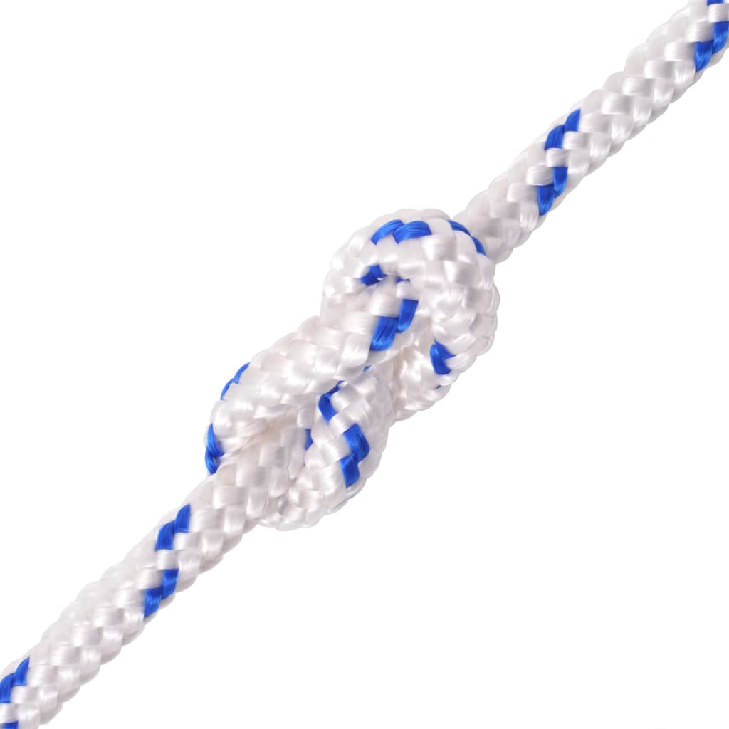 vidaXL Jūrinė virvė, balta, 50m, polipropilenas, 18mm