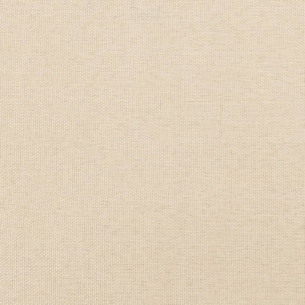 vidaXL Lovos rėmas, kreminės spalvos, 120x200 cm, audinys