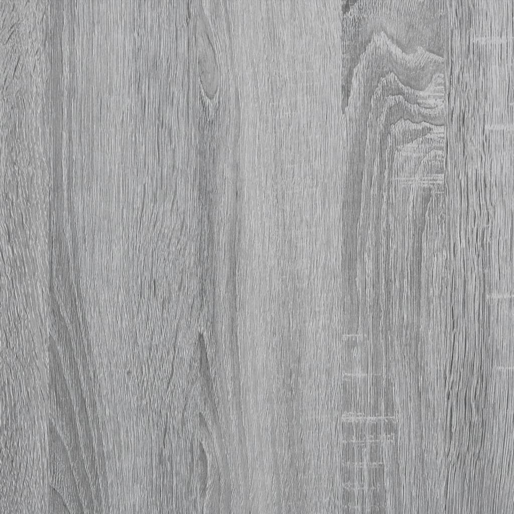vidaXL Veidrodinė vonios spintelė, pilka ąžuolo, 42x12x60cm, mediena