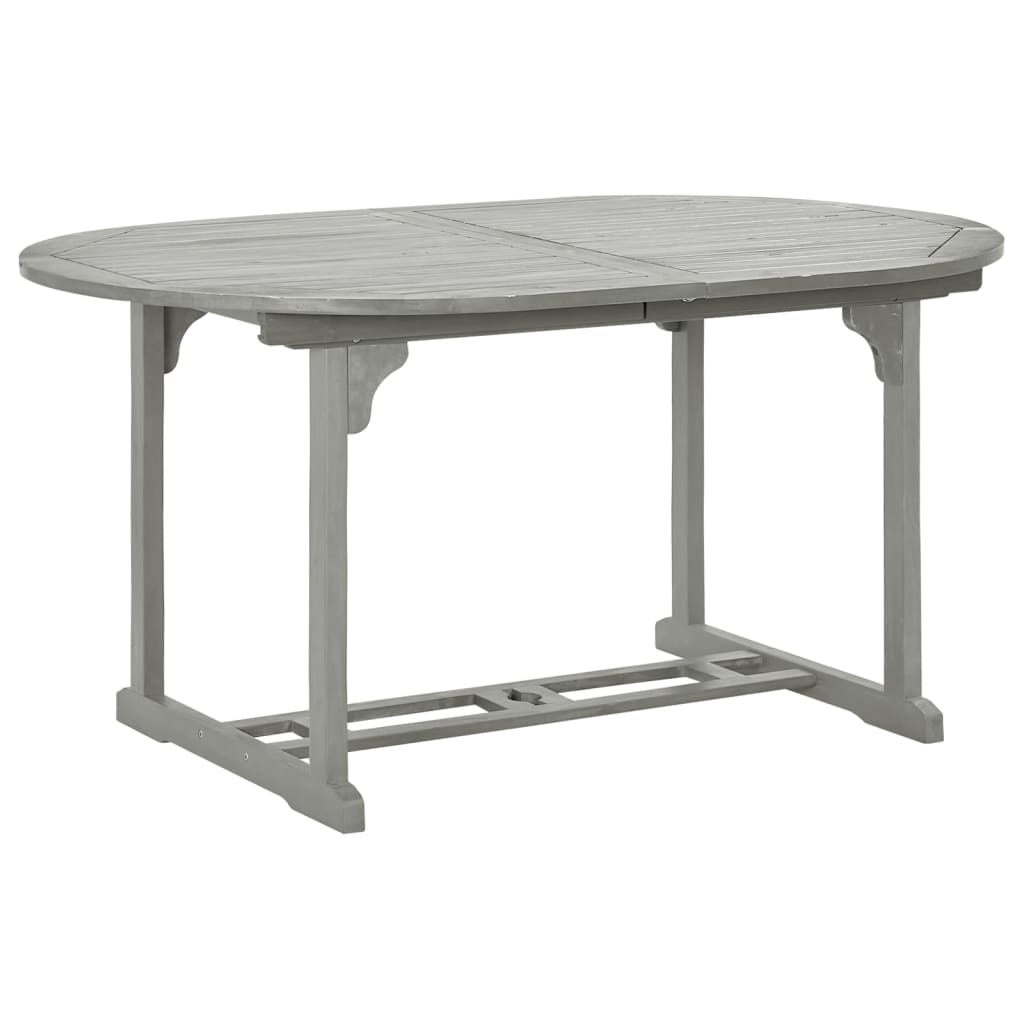 vidaXL Sodo stalas, pilkas, 200x100x75cm, akacijos medienos masyvas