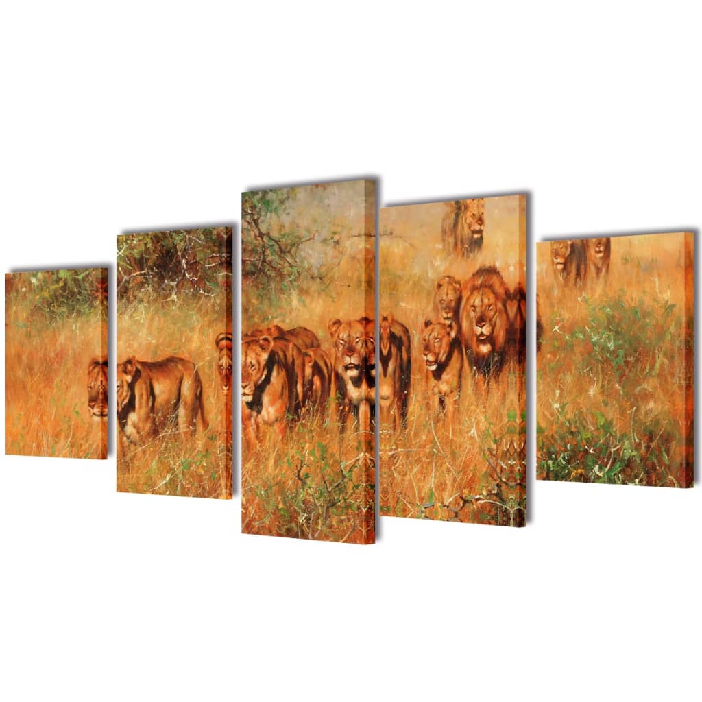 Fotopaveikslas "Liūtai" ant Drobės 200 x 100 cm