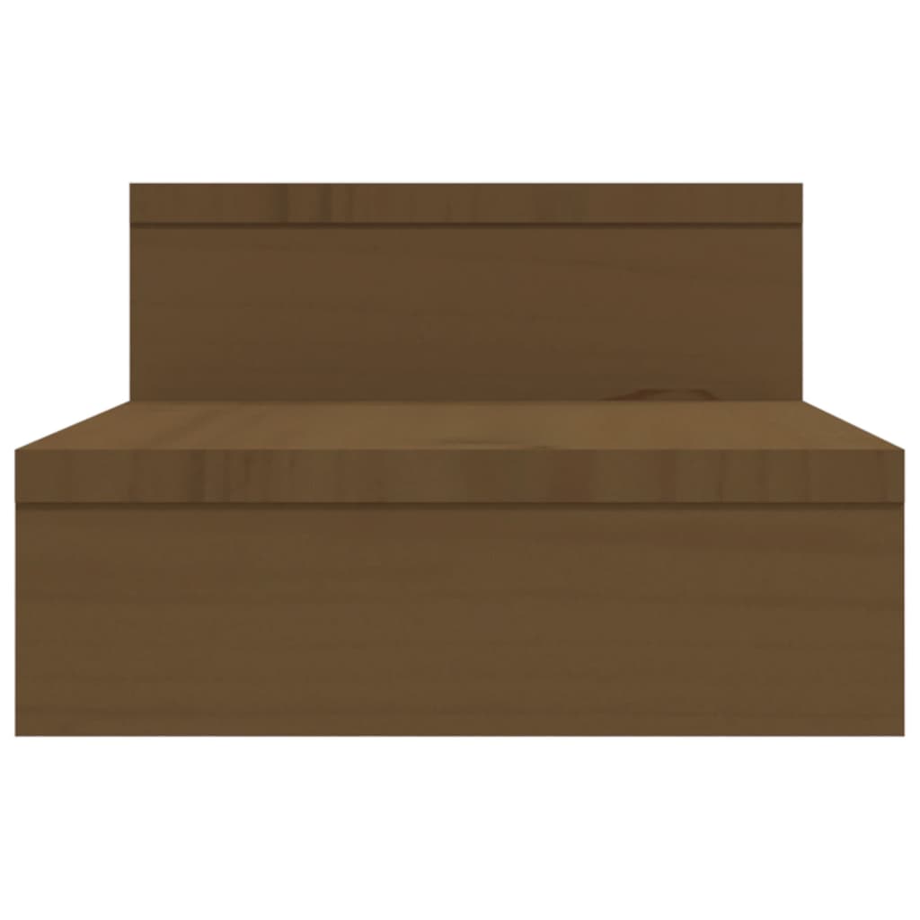 vidaXL Monitoriaus stovas, medaus rudas, (52–101)x22x14cm, pušis